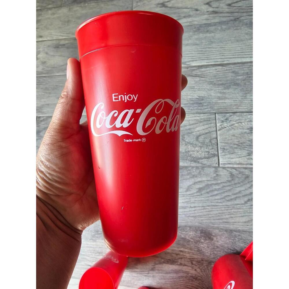 Alladinwear Vintage Enjoy Coca Cola Red Pitcher & Cup Set (5 Pieces) 2.5 QT - Picture 11 of 12